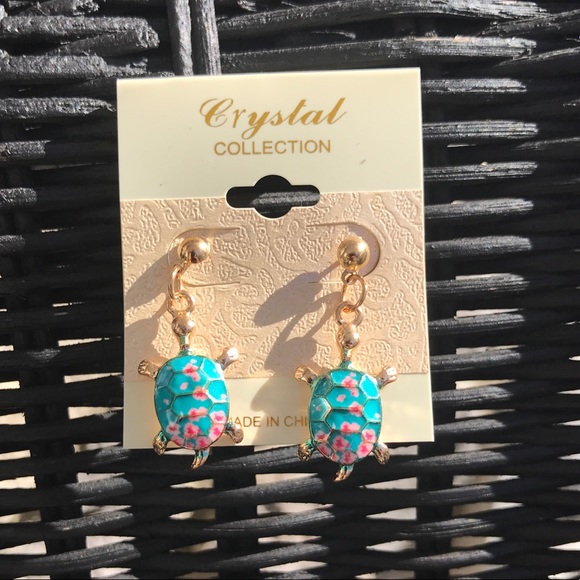 Jewelry - Blue and gold earrings